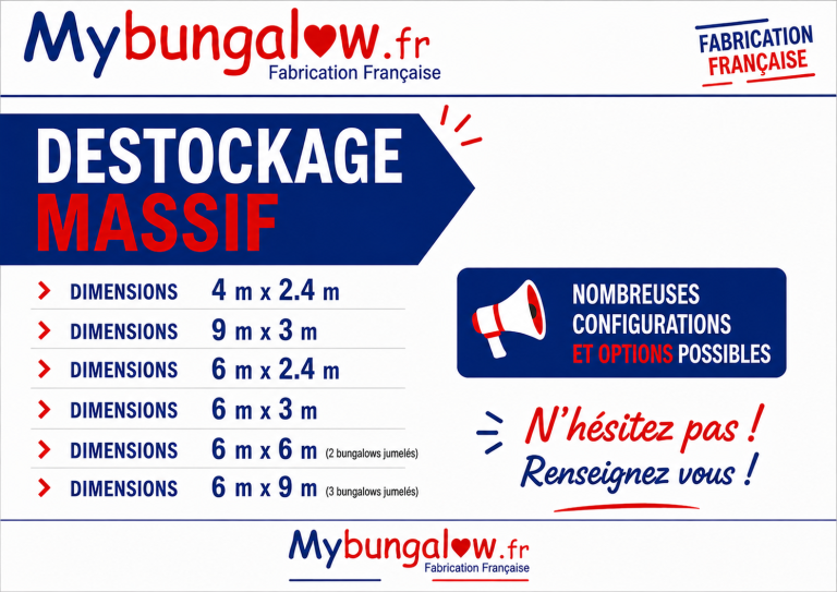 DESTOCKAGE MASSIF BUNGALOW